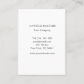 Monogramm, schlicht, elegante, floral visitenkarte (Rückseite)