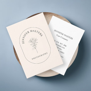 Monogramm, schlicht, elegante, floral visitenkarte