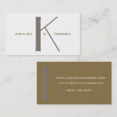 Monogramm Schlichte Grafikkarte Visitenkarte (Vorne/Hinten)