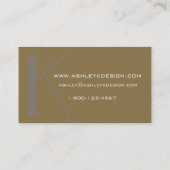 Monogramm Schlichte Grafikkarte Visitenkarte (Rückseite)