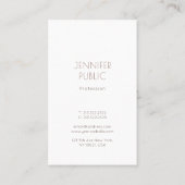 Monogramm-schlichter eleganter Trendy moderner Visitenkarte (Rückseite)