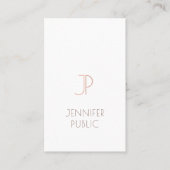 Monogramm-schlichter eleganter Trendy moderner Visitenkarte (Vorderseite)