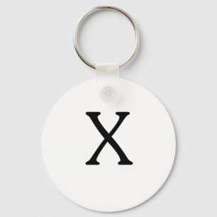 Monogramm-Schlüsselanhänger des Buchstabe-X Schlüsselanhänger
