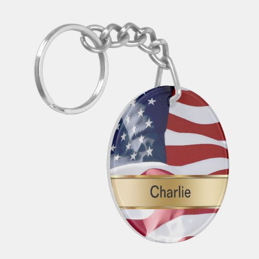 Monogramm-Schlüsselanhänger doppelseitig Schlüsselanhänger (Vorderseite links)