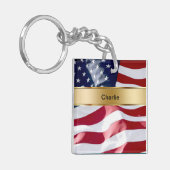 Monogramm-Schlüsselanhänger doppelseitig Schlüsselanhänger (Vorderseite links)