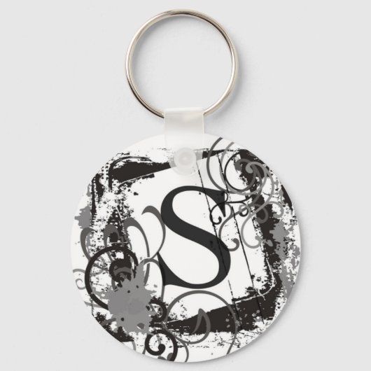 Monogramm-Schlüsselanhänger "S" Schlüsselanhänger (Vorderseite)