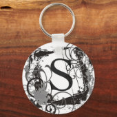 Monogramm-Schlüsselanhänger "S" Schlüsselanhänger (Vorderseite)