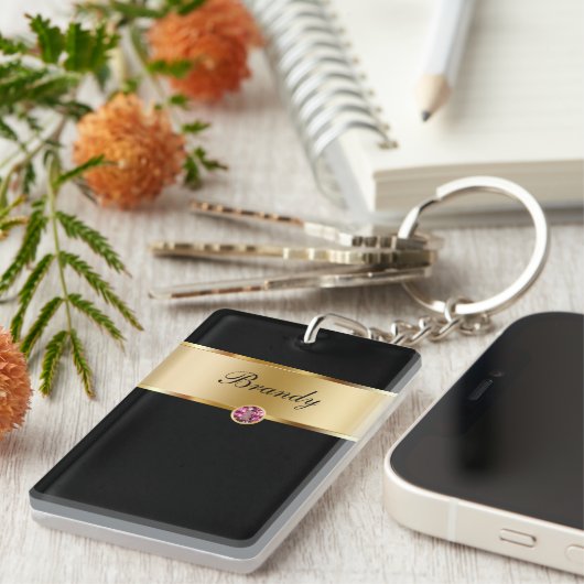 Monogramm-Schlüsselanhänger-Single-Seite Schlüsselanhänger (Vorderseite rechts)