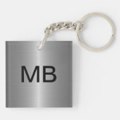 Monogramm-Schlüsselanhänger von Classy Men Schlüsselanhänger (Rückseite)