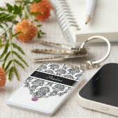 Monogramm-Schlüsselanhänger zwei Seiten Schlüsselanhänger (Vorderseite rechts)