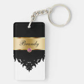 Monogramm-Schlüsselanhänger zwei Seiten Schlüsselanhänger (Rückseite)