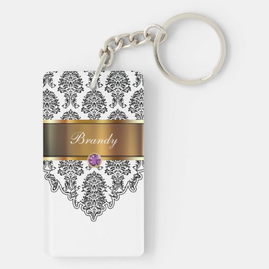 Monogramm-Schlüsselanhänger zwei Seiten Schlüsselanhänger (Rückseite)