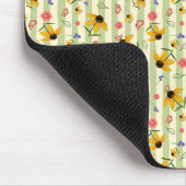 Monogramm-Schmalzblume-Schmetterling-Blumenmuster Mousepad (Ecke)