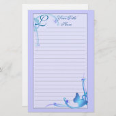 Monogramm-Schmetterlings-Briefpapier Briefpapier (Vorne/Hinten)