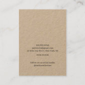 Monogramm-Schmuck-Ohrhänger-Displaykarte Visitenkarte (Rückseite)