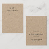 Monogramm-Schmuck-Ohrhänger-Displaykarte Visitenkarte (Vorne/Hinten)