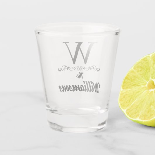 Monogramm Schnapsglas (Rückseite)