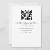 Monogramm-Schneeflocken Blau Winter QR-Code Hochze Einladung (Rückseite)