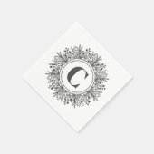 Monogramm-Schneeflocken-Weihnachten Serviette (Ecke)