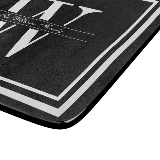 Monogramm Schneidebrett (Ecke)