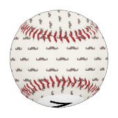 Monogramm-Schnurrbart-Hipster-Muster 3 Baseball (Rückseite)
