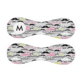 Monogramm-Schnurrbart-Muster, Retro-Stil Baseball (Paneele)