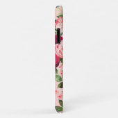 Monogramm schön und klassisch blumenrosa Case-Mate iPhone hülle (Hinten/Rechts)