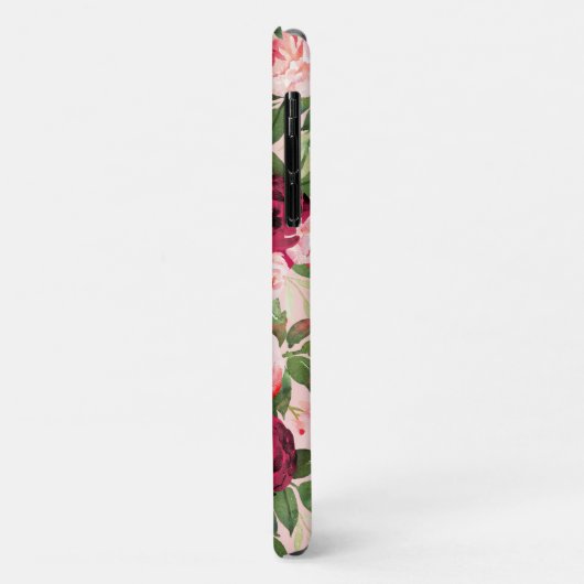 Monogramm schön und klassisch blumenrosa Case-Mate iPhone hülle (Hinten/Links)