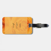 Monogramm-schöne gelb-orangee hybride Tee-Rosen Gepäckanhänger (Rückseite horizontal)