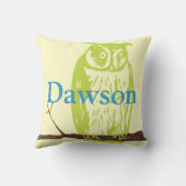 Monogramm Schöne Vintage Ilustration Kissen (Rückseite)