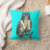 Monogramm Schöne Vintage Ilustration Kissen (Decke)