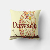 Monogramm Schöne Vintage Ilustration Kissen (Rückseite)