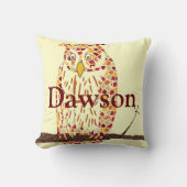 Monogramm Schöne Vintage Ilustration Kissen (Vorderseite)