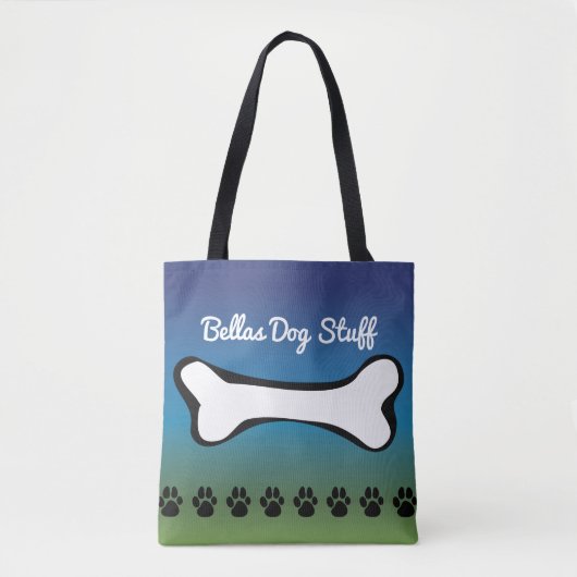 Monogramm-Schoßhund-Spielzeug-zusätzliche blaue Tasche (Vorderseite)