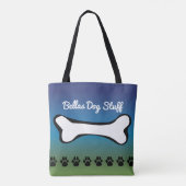 Monogramm-Schoßhund-Spielzeug-zusätzliche blaue Tasche (Rückseite)