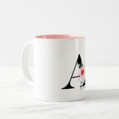 MONOGRAMM SCHREIBEN A ZWEIFARBIGE TASSE (Vorderseite Links)