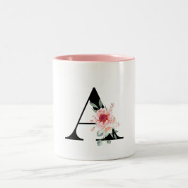 MONOGRAMM SCHREIBEN A ZWEIFARBIGE TASSE