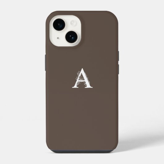 MONOGRAMM SCHREIBEN EINE MINIMALISTISCHE FARBE iPhone HÜLLE (Rückseite)
