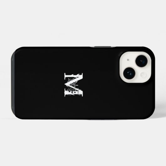 MONOGRAMM SCHREIBEN MINIMALISTISCH iPhone HÜLLE (Rückseite (Horizontal))