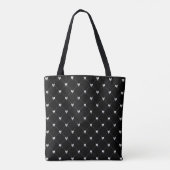 Monogramm-Schrift-Bogen-Tasche – Schwarz & Weiß Tasche (Rückseite)
