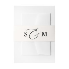 Monogramm Schrift Elegantes Und-Zeichen Einladungsbanderole