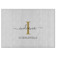 Monogramm Schrift Handgeschriebener Name Gold Grau