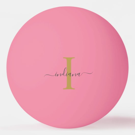 Monogramm Schrift Name Modern Modern Tischtennisball (Vorderseite)