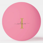 Monogramm Schrift Name Modern Modern Tischtennisball (Rückseite)
