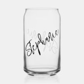 Monogramm Schrift Name Personalisiert Dosenglas (Vorderseite)