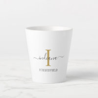 Monogramm Schrift Name Stilvoll Gold Grau Minimali