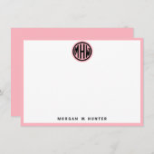Monogramm Schriftart DIY BG Dankeskarte (Vorne/Hinten)