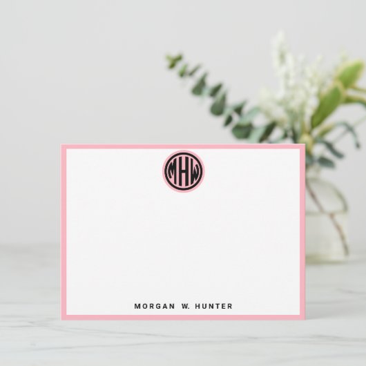 Monogramm Schriftart DIY BG Dankeskarte (Stehend Vorderseite)