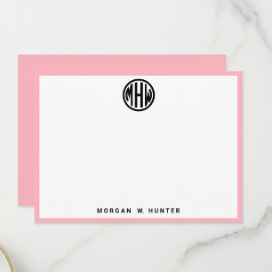 Monogramm Schriftart DIY BG Dankeskarte