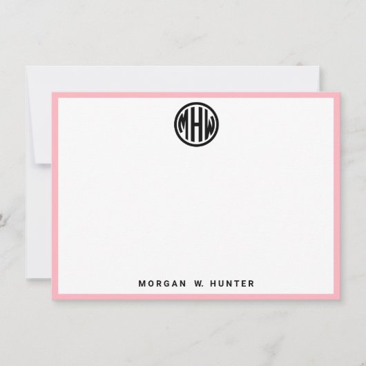 Monogramm Schriftart DIY BG Dankeskarte (Vorderseite)